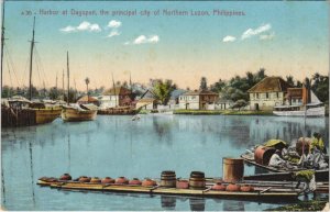 PC PHILIPPINES, HARBOR AT DAGUPAN, Vintage Postcard (b43005)