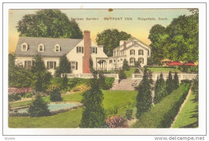 Sunken Garden, Outpost Inn, Ridgefield, Connecticut, 1900-1910s