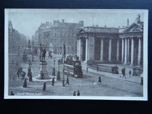 Ireland DUBLIN Dame Street & Tramway - Old Postcard