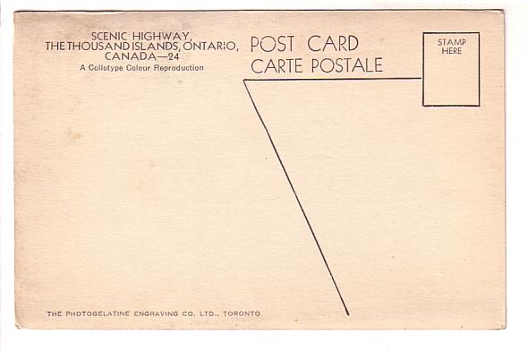 Scenic Highway Thousand Islands, Ontario, Collotype Colour, Photogelatine Eng...