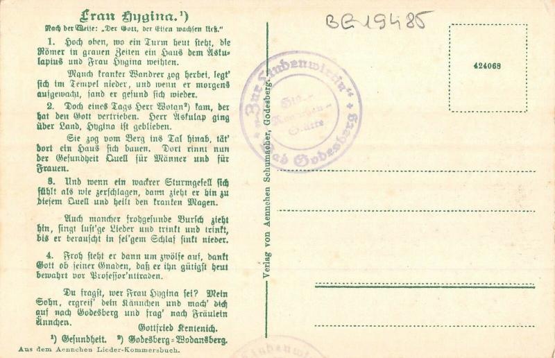 BG19485 aennchen haus und die godesburg types folklore costumes germany