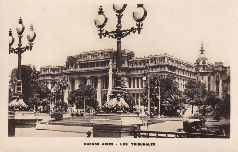 Buenos Aires Tribunales Argentina Vintage Mint RPC Postcard