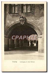 Leipzig Old Postcard Laubengang im alten Rathaus