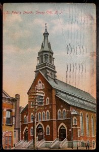 Vintage Postcard 1911 St. Peter's Church, Jersey City, New Jersey (NJ)