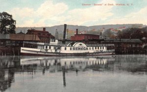 Watkins New York Steamer Seneca at Dock Vintage Postcard AA110659