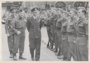 King George VI  WW2 Home Guard Inspection Norwich Norfolk Postcard