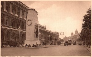 Vintage Postcard Whitehall And The Cenotaph London England Photochrom Co. Pub.