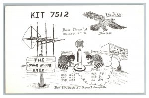 Postcard QSL Radio Card From Grand Island Nebr. Nebraska KIT 7512