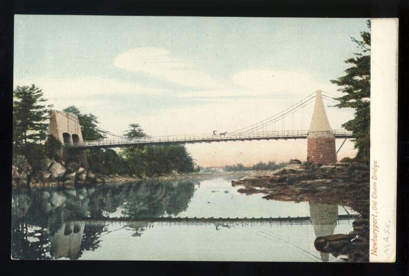 Newburyport, Massachusetts/MA/Mass Postcard, Old Chain Bridge