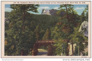 South Dakota Black Hills Mount Rushmore Memorial From Spiral Bridge On Iron M...