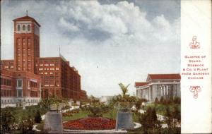 Chicago Sears Roebuck & Co Plant From Gardens c1910 Postcard