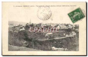 Old Postcard L & # 39Auvergne Besse Vue Generale score Gardens