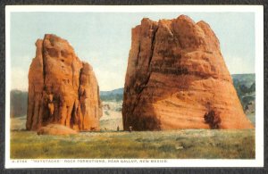 HAYSTACKS ROCK FORMATION NEAR GALLUP NEW MEXICO POSTCARD (c. 1910)