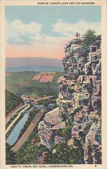 Ohio Cumberland View Of Lovers Leap And The narrows 1652 Feet Above Sea Level