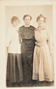 WOMEN IN PERIOD CLOTHING~1910s REAL PHOTO POSTCARD