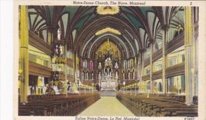 Canada Montreal Interior Of NOtre-Dame Church