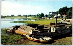 M-105472 Abandoned Fishing Boats Wellfleet Massachusetts USA