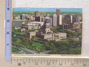 Postcard Manitoba Legislative Building And Downtown Winnipeg, Canada