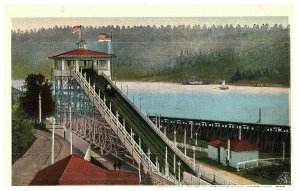 Chute Along the Chutes Willamette River Oaks Amusement Park Postcard