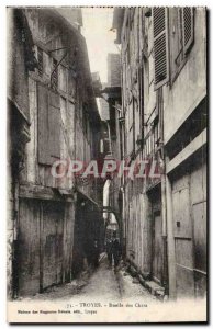 Troyes Old Postcard Alley Cats