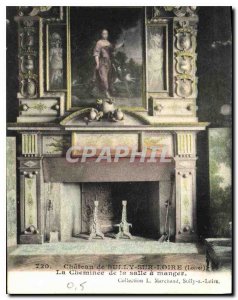 Old Postcard Chateau de Sully Sur Loire Loiret The Fireplace of the dining room