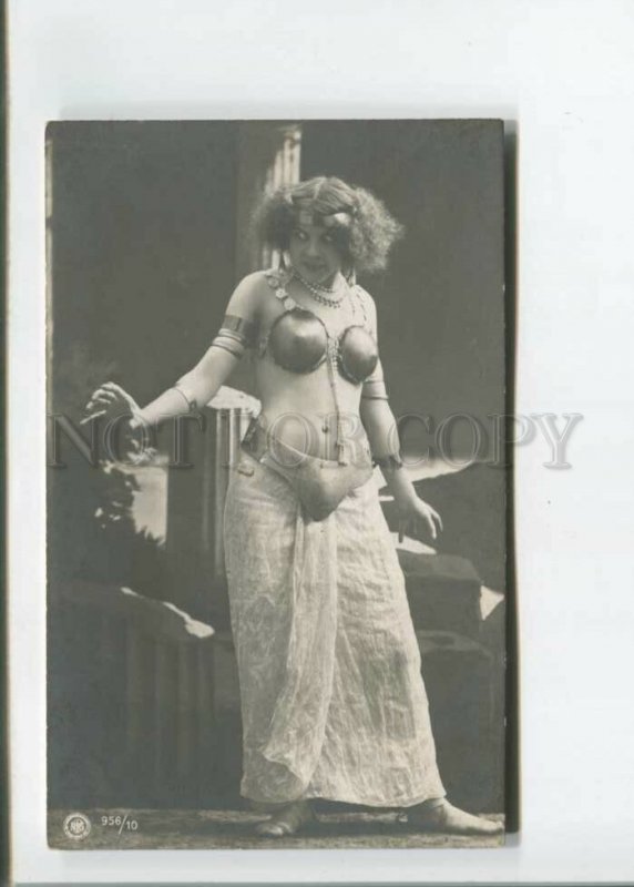 472321 BELLY DANCER Ballet Stage SALOME Vintage PHOTO postcard NPG #956-10