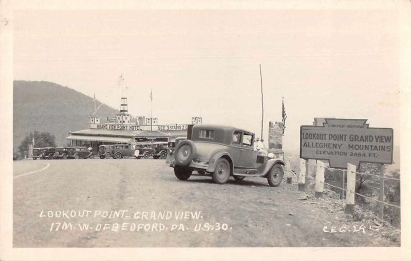 Bedford Pennsylvania Grandview Lookout Point Vintage Postcard AA9183