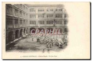 Postcard Old Central School Bedlam A rookie game & # 39eau