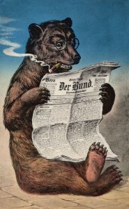 Der Deutsche Bund German Newspaper Old WW1 Advertising Postcard