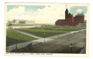 IL - Chicago. Illinois Central RR Depot, Field Museum & Grant Park