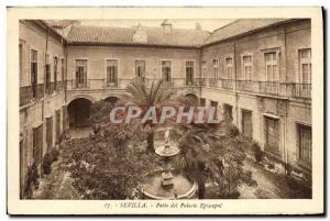 Old Postcard Sevilla Patio del Palacio Episcopal