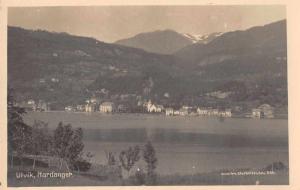 Ulvik Hardanger Norway Water Front Real Photo Antique Postcard J74499