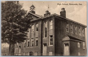 Postcard Newcastle Ontario c1939 High School Durham Region Irwin Specialty Co.