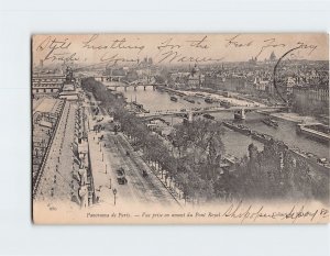 Postcard Vue prise en amont du Pont Royal, Panorama de Paris, France