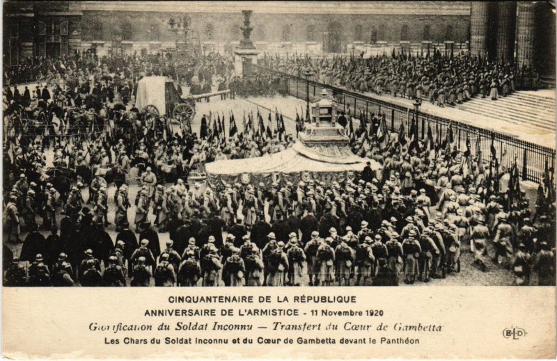 CPA AK PARIS Cinquantenaire de la Republique 1920 Chars du Soldat (971993)