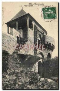 Old Postcard Cote d'Emeraude Fougeres Tower Coigny