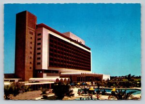 Pool View Hotel Hilton Rabat in Morocco 4x6 Vintage Postcard 0413