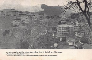 American Quarters in Culebra, Panama, Very Early Postcard, Unused