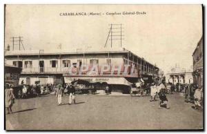 Old Postcard Casablanca Carrefour General Drude