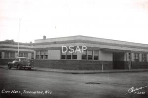 Wyoming Wy Real Photo RPPC Postcard c1950 TORRINGTON City Hall Car