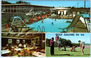 SALT LAKE CITY, UT  Roadside  DENMAN'S MOTEL & CAFE  c1960s  Pool/Golf  Postcard