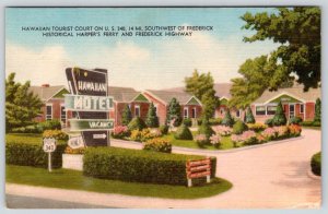 1940's HAWAIIAN TOURIST COURT MOTEL KNOXVILLE MD FREDERICK HARPER'S FERRY WV