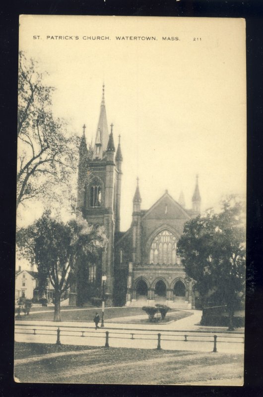 Watertown, Massachusetts/MA/Mass Postcard, St Patrick's Church