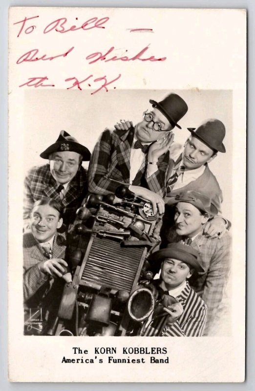 RPPC Korn Kobblers Americas Funniest Band Real Photo Real Photo Postcard J35