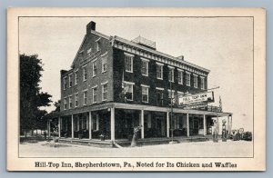 SHEPHERDSTOWN PA HILL TOP INN ADVERTISING ANTIQUE POSTCARD