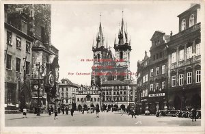 Czech Republic, Prague, RPPC, Church & Astronomical Clock, VKKV Photo No 125