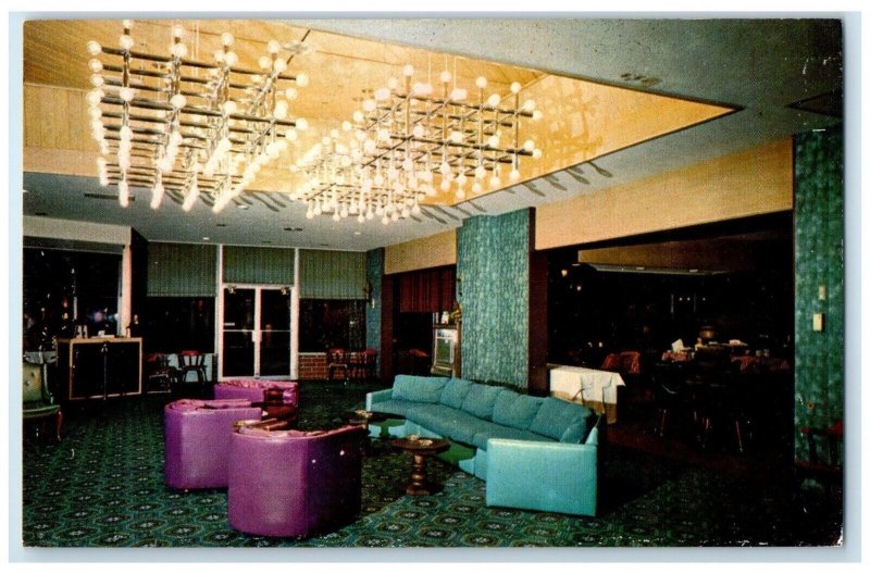 c1960 Lebanon Treadway Inn Lobby Turnpike Lounge Lebanon Pennsylvania Postcard