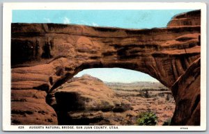 San Juan County Utah 1930s Postcard Augusta Natural Bridge