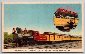 Railroad Postcard - Burlington Route RR - Chicago RR Fair - RPO Cancel 1948