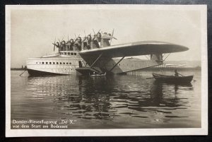 Mint Dornier DOX Giant Seaplane Real Picture Postcard Start at lake constance